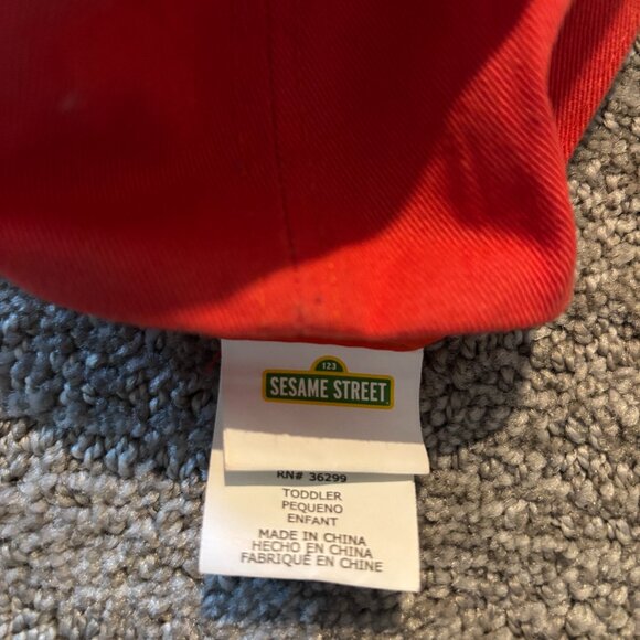 Elmo Hat - Elmo Baseball Cap - Sesame Street Hat - Red Hat - Toddler Hat - Picture 5 of 6